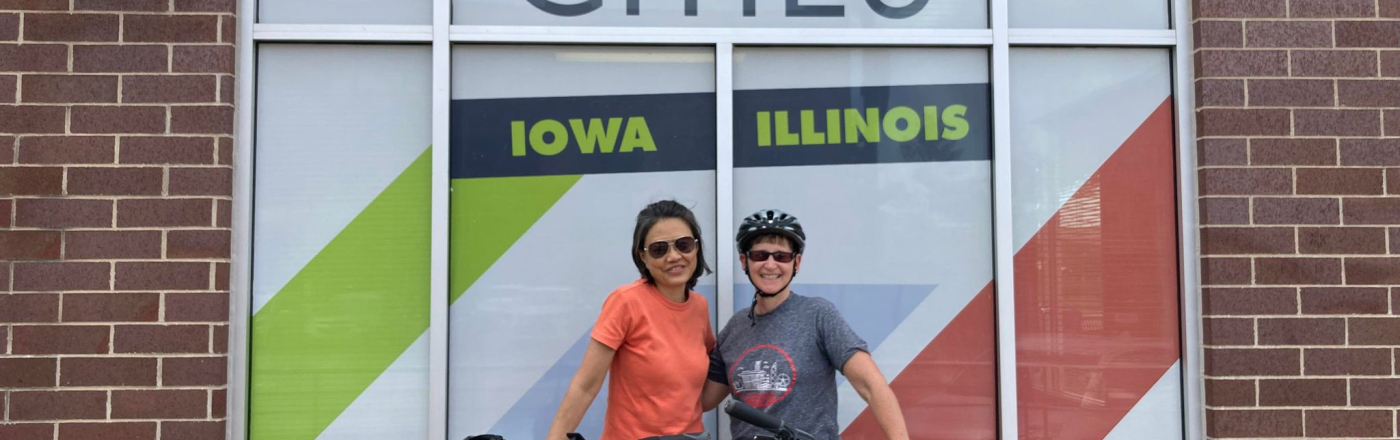 Friends_rent_bikes_from_Destination_Center_Vickie_and_Joanne_reuniting_from_Bettendorf_and_Beijing.jpg