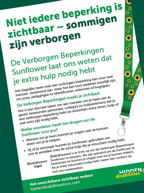 Hidden Disabilities Sunflower Beperkingen  (aangepaste PDF)