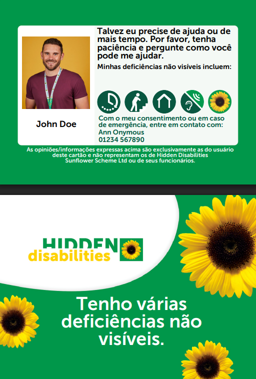Múltiplas Deficiências Invisíveis - Cartão Personalizado
