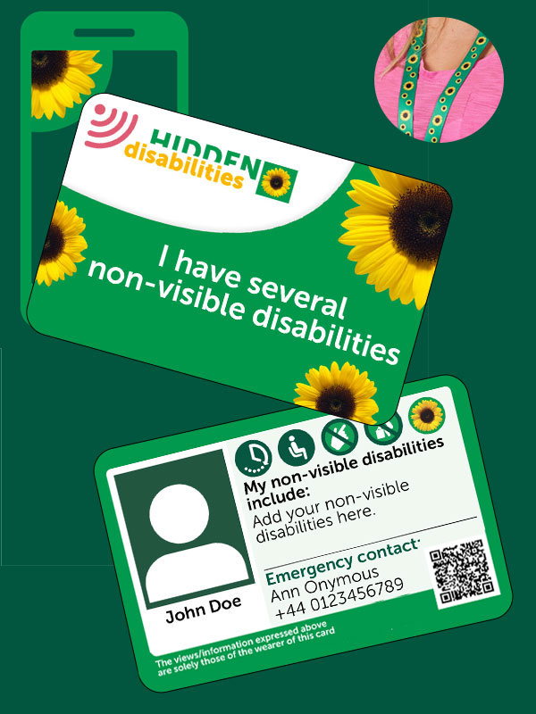 Sunflower Extra - Multiple Non-Visible Disabilities Card