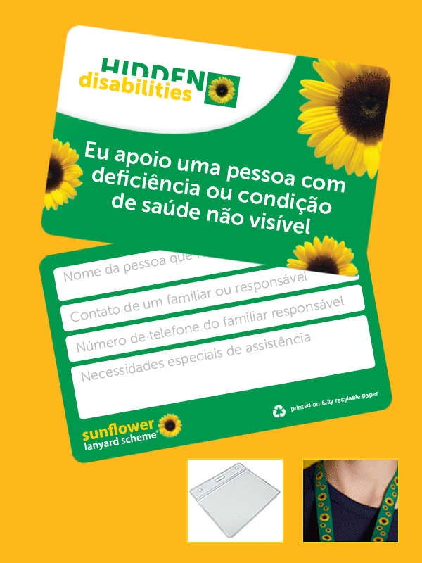 Cartão de Cuidador com Cordão e Capa