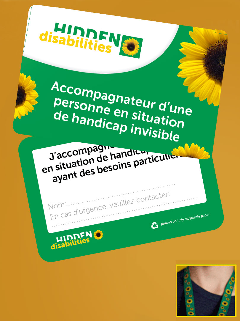 Lanyard with Carer ID Card in French & Cover