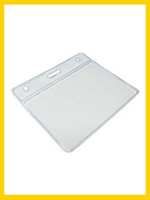 Clear plastic wallet for id badge