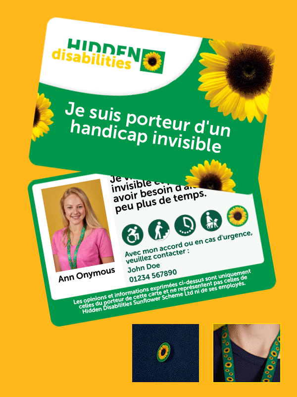 Carte d'invalidité invisible - Personnalisée