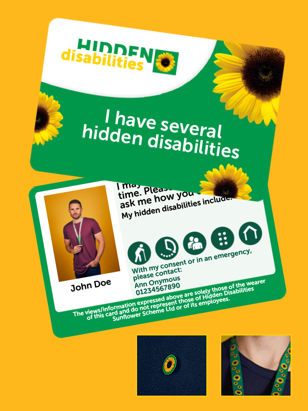 *Sunflower - Multiple Non-Visible Disabilities Card - Personalised