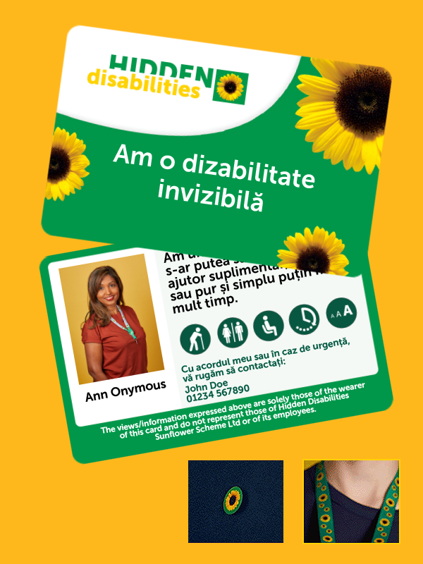 Romanian Sunflower Card - Personalised