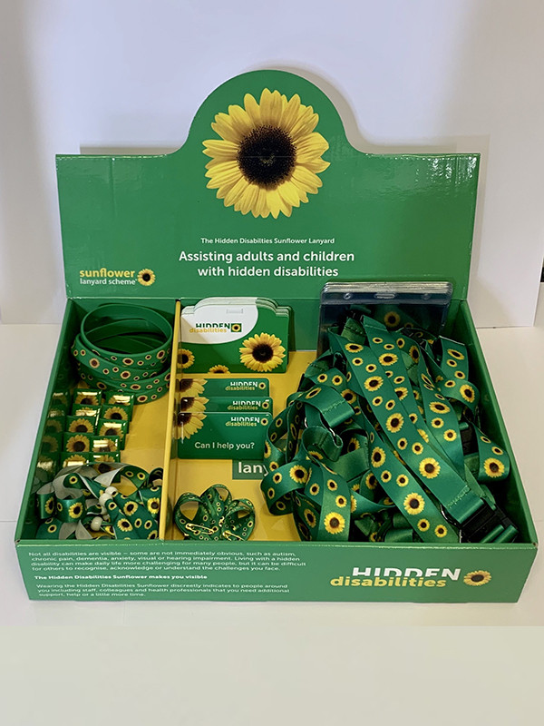 Startpakket voor bedrijven -  driepunts break Hidden Disabilities Sunflower-keycord