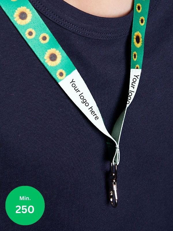 Sunflower lanyard - personalised (250 min)