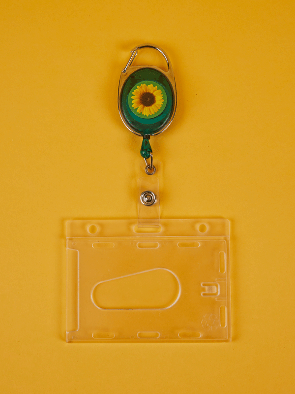 Retractable ID Card Holder & Pin Badge