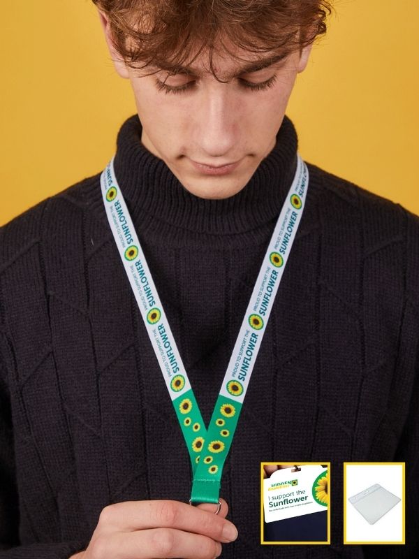 Pack of 100 Supporter Lanyards & ID Cards with Covers