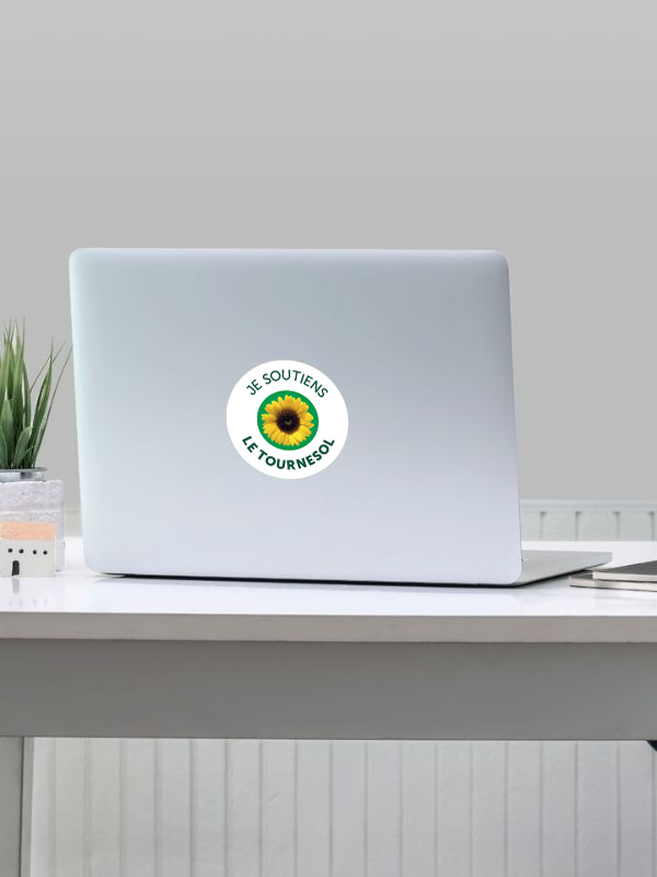 Lot d'autocollants ronds de soutien Sunflower