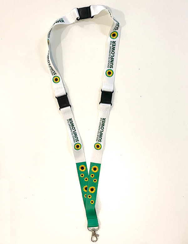 50 x triple-breakaway Supporter lanyards (White)