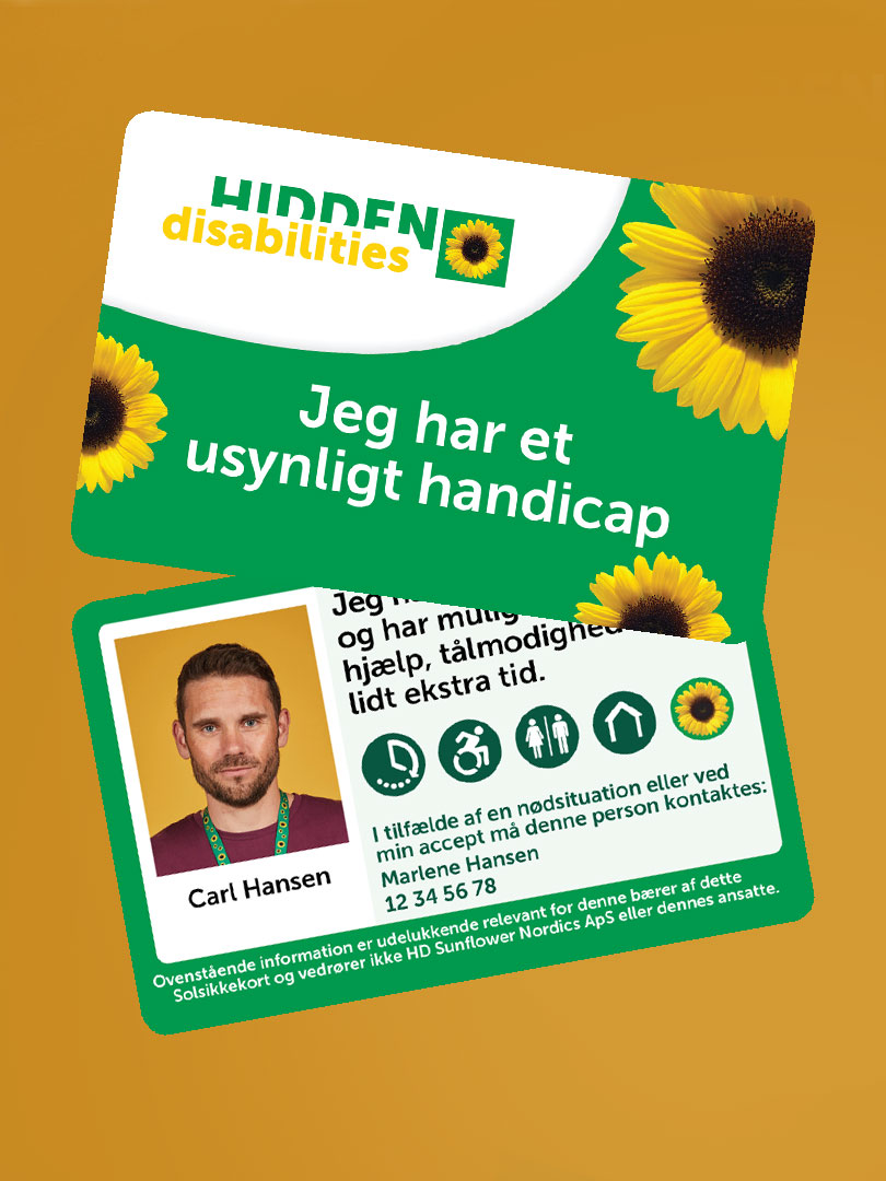 Usynlig Handicap kort  - Personligt 