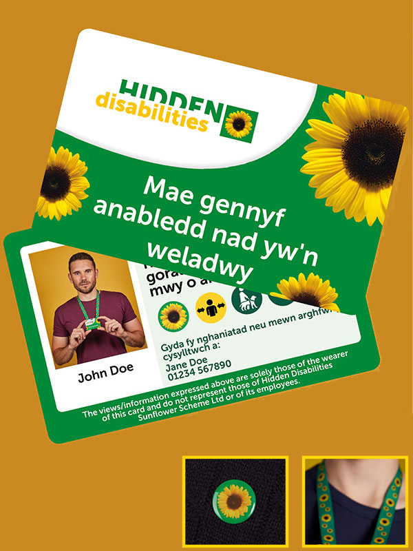 Welsh Sunflower Card - Personalised