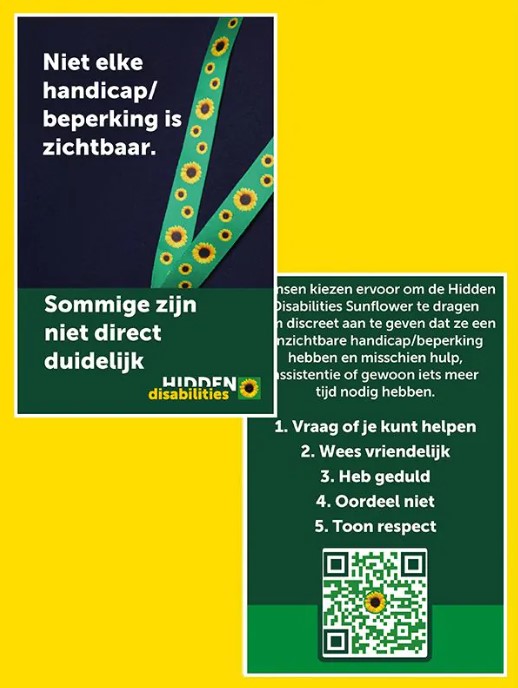 Pak van 10 'Wat is de Hidden Disabilities Sunflower?' Kaarten