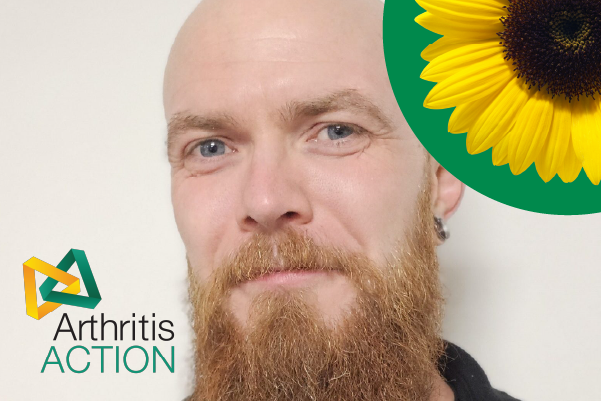 Photo of Marc Williams and the Arthritis Action logo