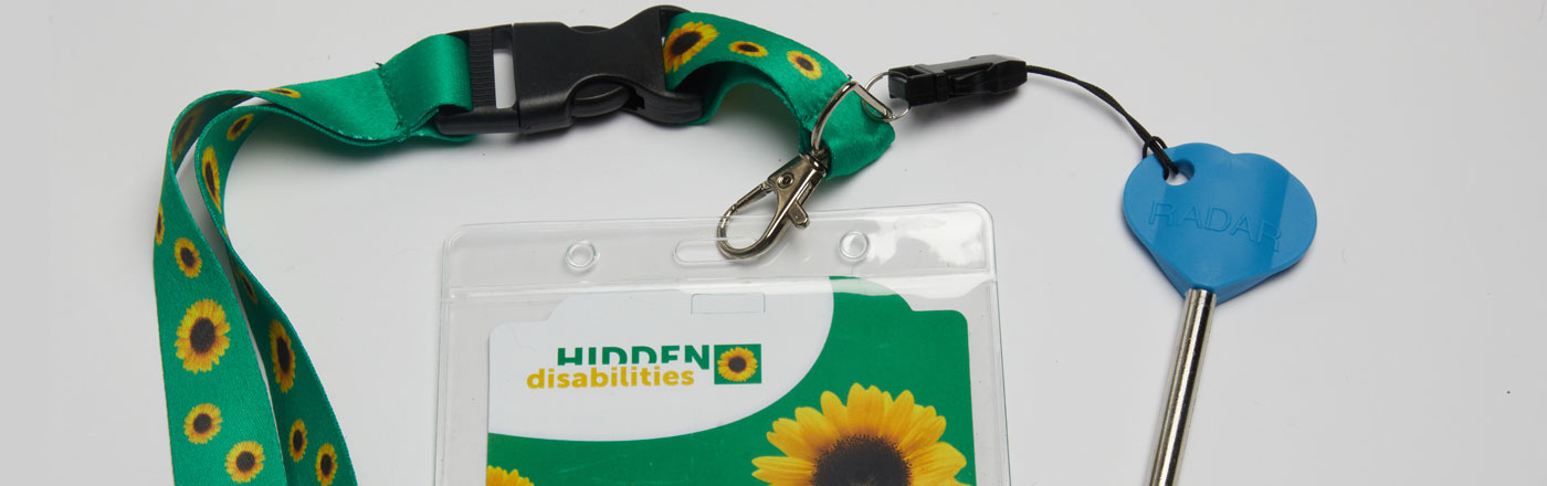 Sunflower lanyard and ID card with official RADAR Key
