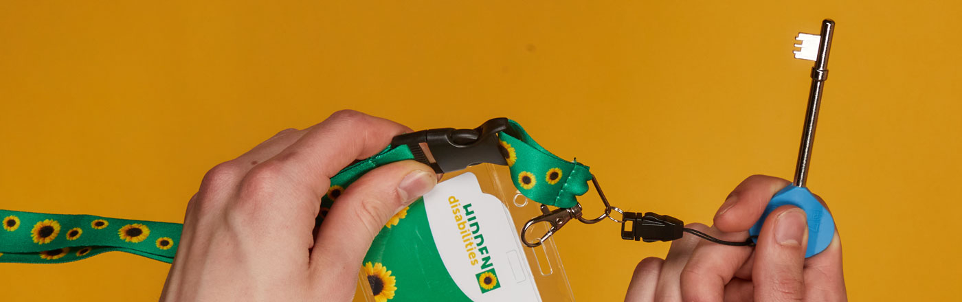 Sunflower lanyard and ID card with official RADAR Key