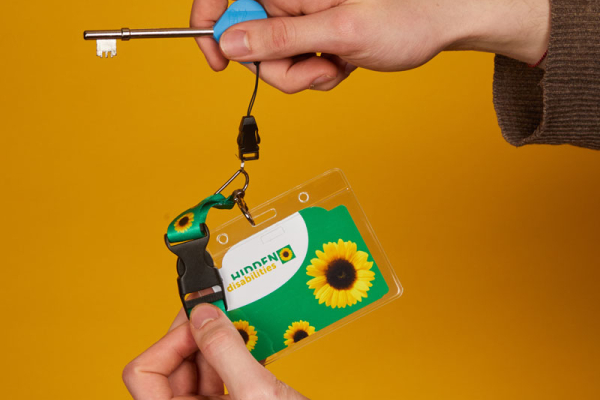 Sunflower lanyard and ID card with official RADAR Key