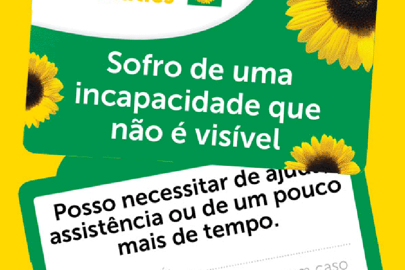 Illustration of Portuguese Sunflower card