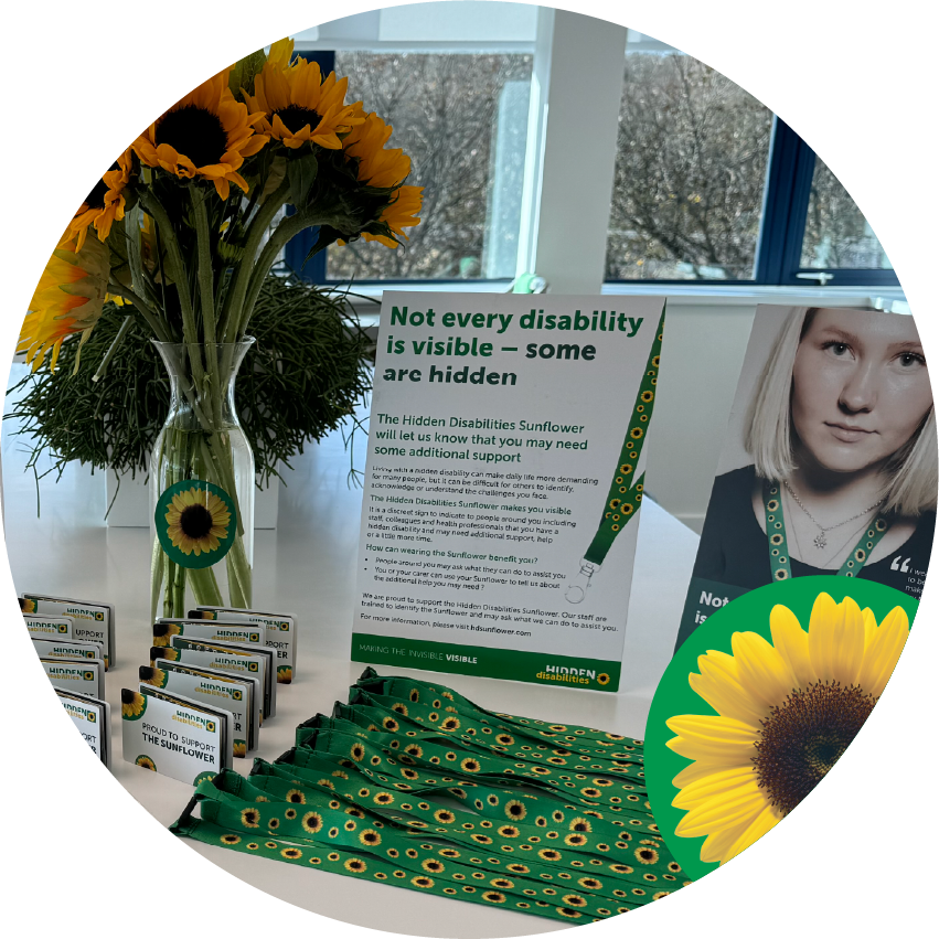 Table with Sunflower products