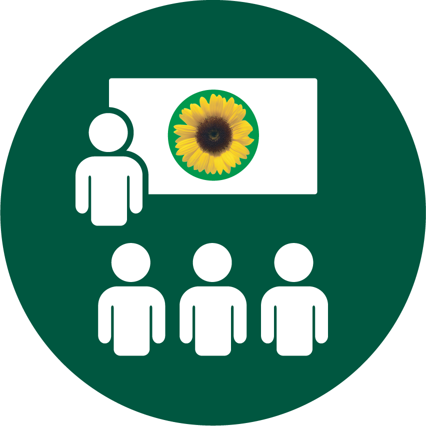 Person presenting in front of others