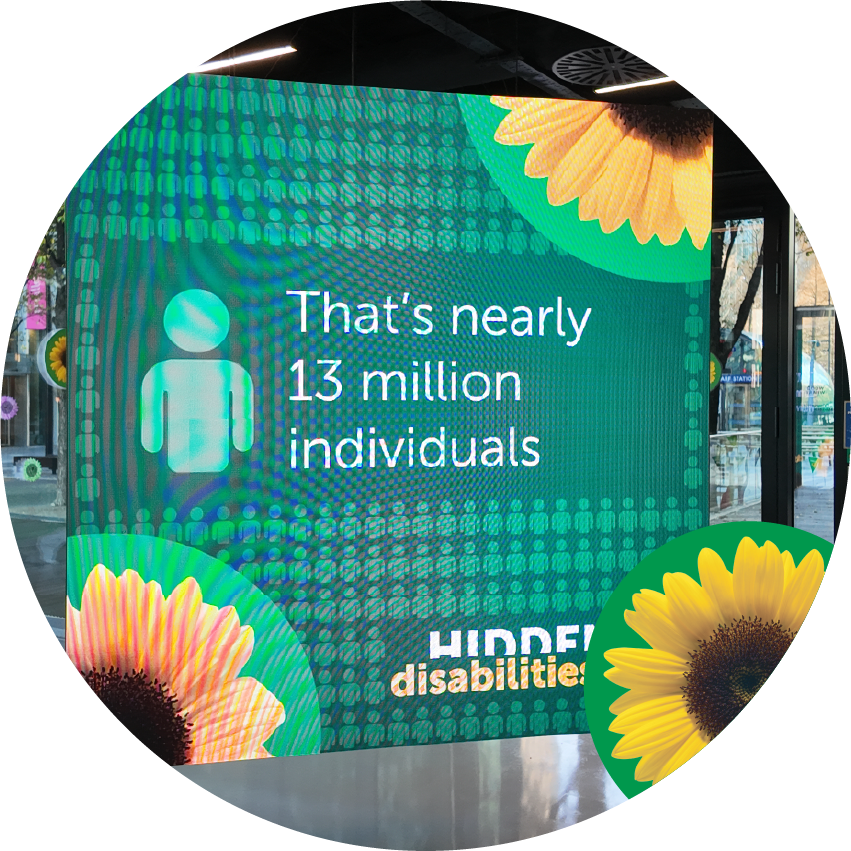 Digital sign with 1.3 billion people