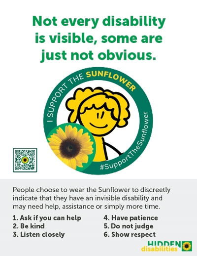 Sunflower poster with Support The Sunflower graphic